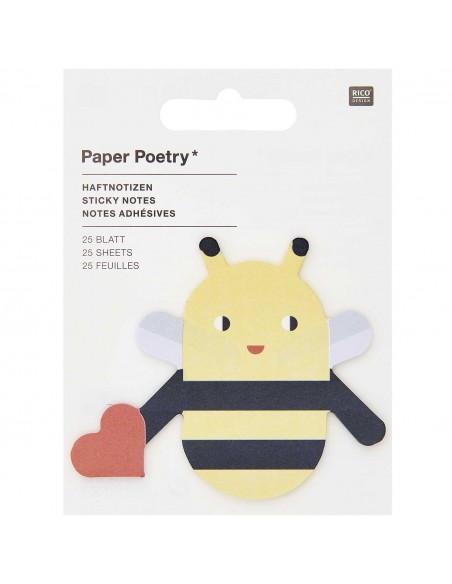 Lipnūs lapeliai PAPER POETRY Bee 110 x 90 mm 25 lapeliai