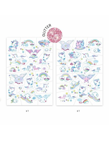 Laikinos tatuiruotės DJECO Unicorns...