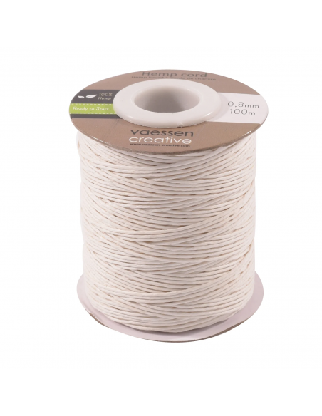 Virvelė VAESSEN CREATIVE kanapių 0.8 mm x 100 m. balta