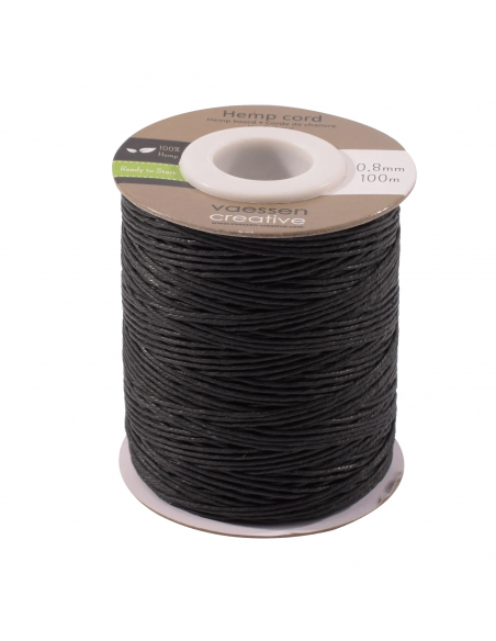 Virvelė VAESSEN CREATIVE kanapių 0.8 mm x 100 m. juodas