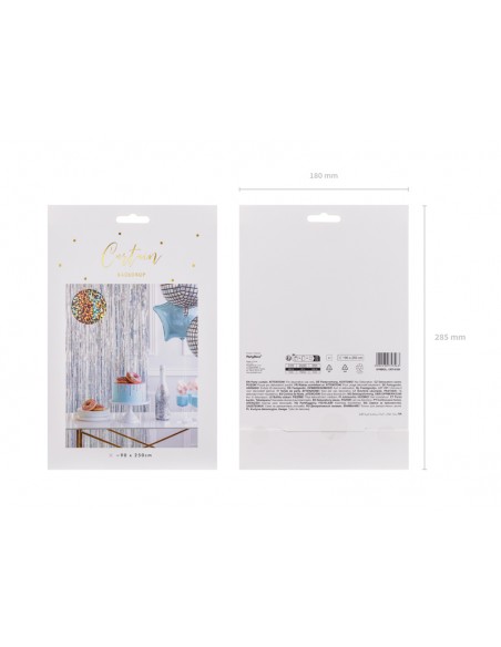 Girlianda lietutis PARTY DECO 90 x 250 cm holografinė
