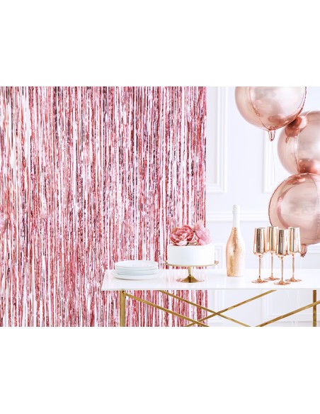 Girlianda lietutis PARTY DECO 90 x 250 cm rožinio aukso