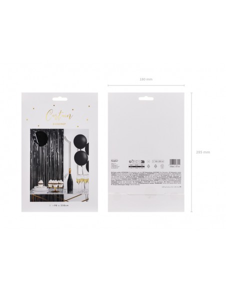 Girlianda lietutis PARTY DECO 90 x 250 cm juoda