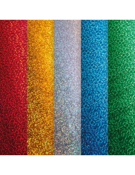 Dekoratyvinis popierius GALERIA PAPIERU Glow and Glitter A4 210 gsm įvairių spalvų 15 lapų