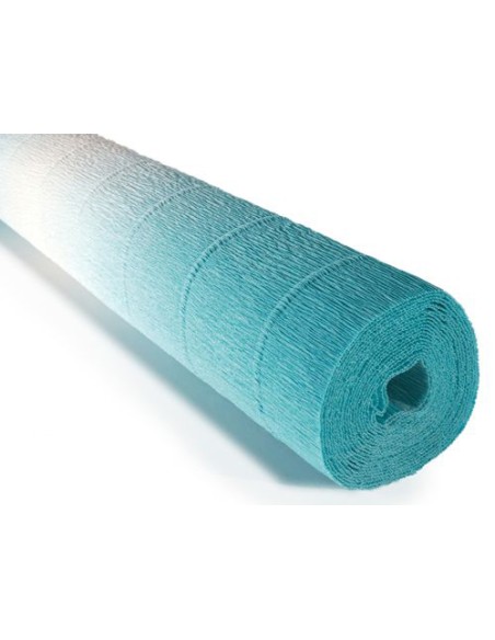 Krepinis popierius Cartotecnica Rossi Nr. 600/2 White - Azure 50 x 250 cm 180 g/m² baltas - mėlynas