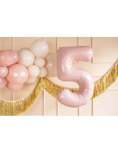 Balionas PARTY DECO 72 cm folinis skaičius 5 šviesiai rožinis