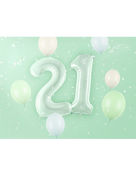 Balionas PARTY DECO 72 cm folinis skaičius 2 žalsvos spalvos 