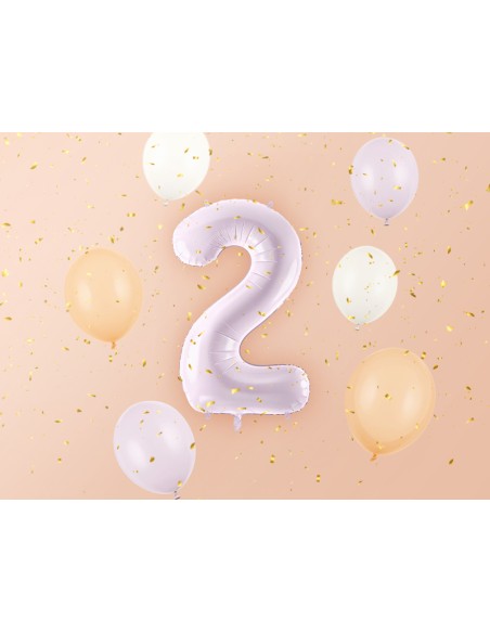 Balionas PARTY DECO 72 cm folinis skaičius 2 violetinės spalvos 