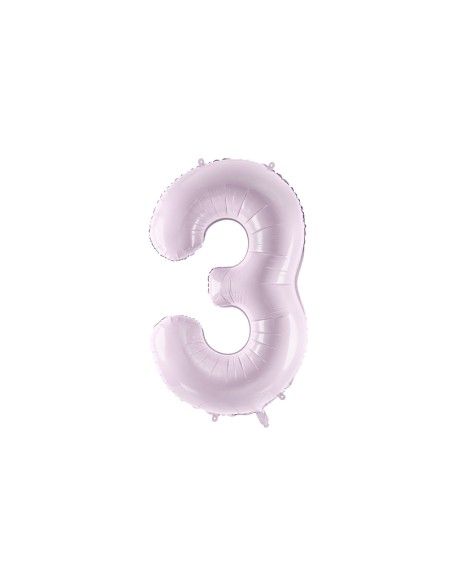 Balionas PARTY DECO 72 cm folinis skaičius 3 violetinės spalvos 