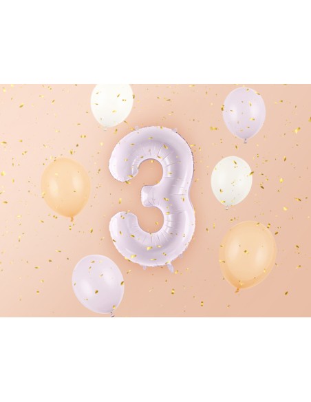 Balionas PARTY DECO 72 cm folinis skaičius 3 violetinės spalvos 