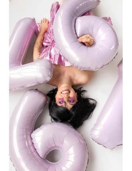 Balionas PARTY DECO 72 cm folinis skaičius 4 violetinės spalvos 