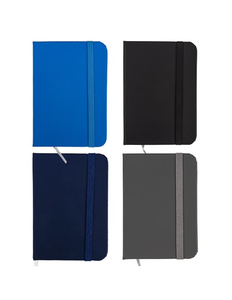 Užrašų knygelė CENTRUM Multicolor A7 kietas viršelis su gumele linijomis 80 lapų