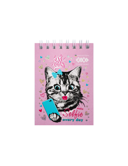 Užrašų knygelė ZIBI Classic Kids Kitty A7 langeliais 40 lapų