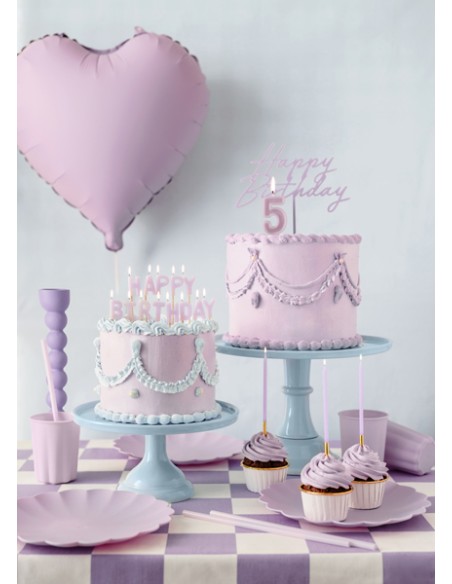 Balionas PARTY DECO Heart 45 cm folinis violetinė