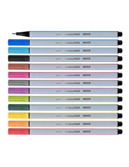 Rašikliai FOROFIS Fineliner rinkinys 0.4 mm 12 spalvų