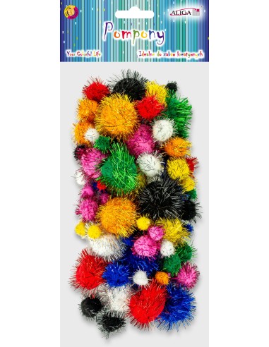 Bumbuliukai ALIGA Pom-Pom įvairių...