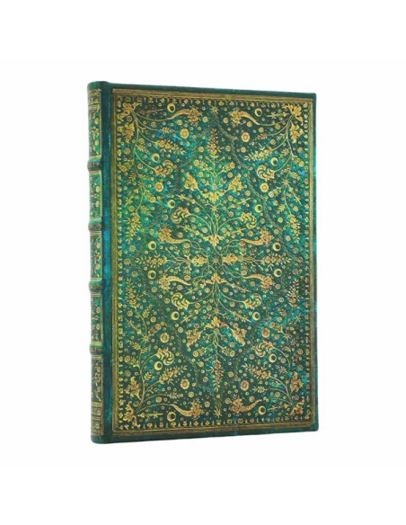Užrašų knygelė PAPER BLANK Nature’s Grace (Emerald Flower) linijomis mini