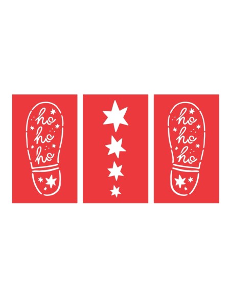 Dekoracija PARTY DECO Santa's Footprint stencils 16.5 x 27.5  cm