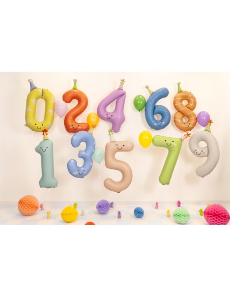 Balionas PARTY DECO 86 cm folinis skaičius 1 mėtinis