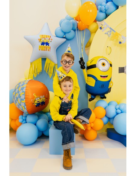 Balionas PARTY DECO Star with tassels Minions 72 x 72 cm folinis