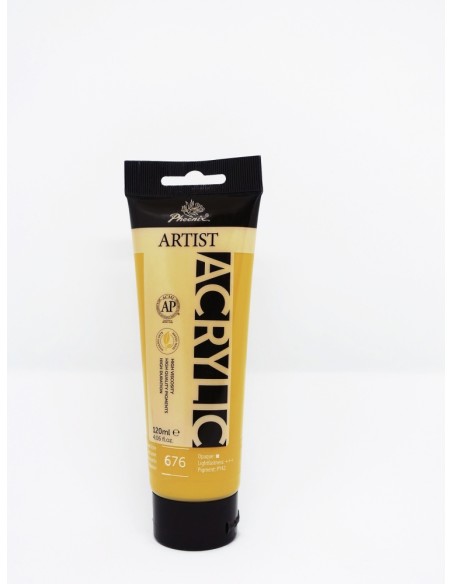 Akriliniai dažai PHOENIX Artist 676 Yellow Ochre 120 ml