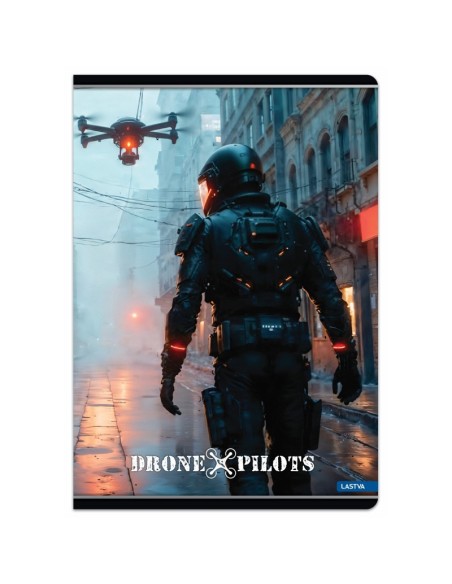 Sąsiuvinis LASTVA Drone Pilots A5 linija 12 lapų