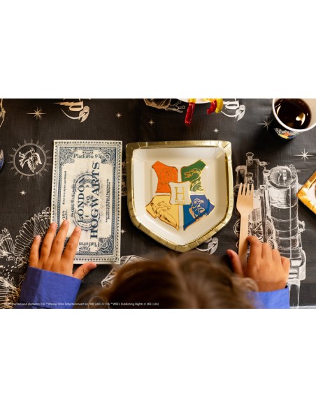 Vienkartinės lėkštės PARTY DECO Harry Potter Hogwarts Crest  popierinės  26 x1 86 cm 6 vnt.