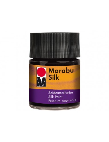 Dažai Marabu SILK 073 šilkui juodos spalvos 50 ml - 1