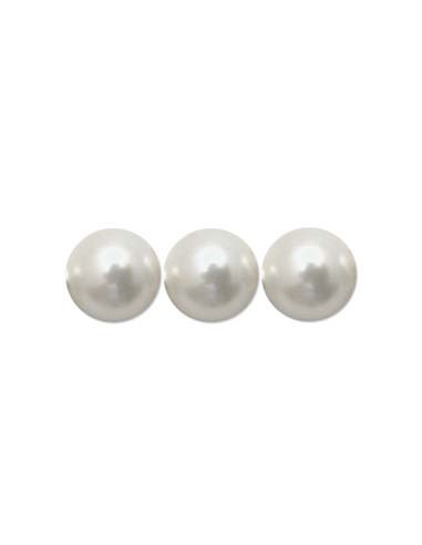 Karoliukai su skylute perlo spalvos 6 mm - 1