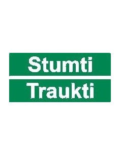 Ženklas Stumti/Traukti 50 x 150 mm lipdukas komplektas - 1