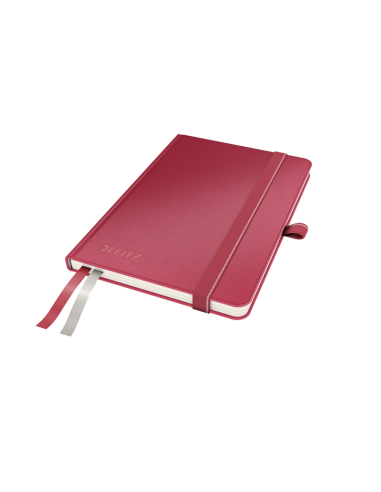 Užrašų knygelė LEITZ Complete A6 aukščiausios kokybės kietas viršelis linijom su gumele 80 lapų raudona - 1