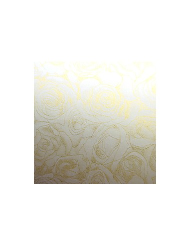 Dekoratyvinis popierius Galeria Papieru Roses Cream A4 100 gsm kreminis - 1