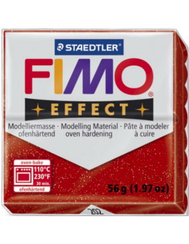 Modeliavimo masė FIMO EFFECT 202 blizgi raudona 57 g - 1