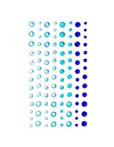 Dekoracija GALERIA PAPIERU limpantys kristalai mėlynų atspalvių 3-6 mm 104 vnt - 1