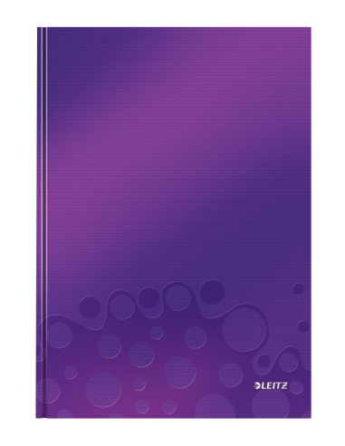 Sąsiuvinis LEITZ WOW A4 kietu viršeliu viršeliu langeliais 80 lapų ledo violetinis - 1