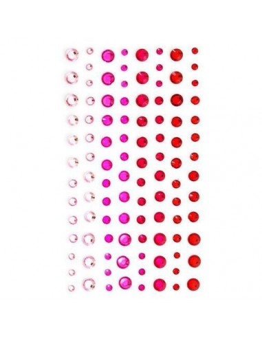 Dekoracija GALERIA PAPIERU limpantys kristalai raudonų atspalvių 3-6 mm 104 vnt - 1