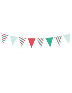 Girlianda PARTY DECO Bunting Merry Xmas 1.3 m popierinė - 1