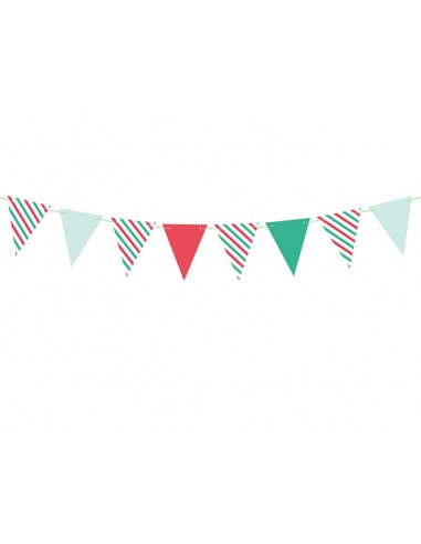 Girlianda PARTY DECO Bunting Merry Xmas 1.3 m popierinė - 1