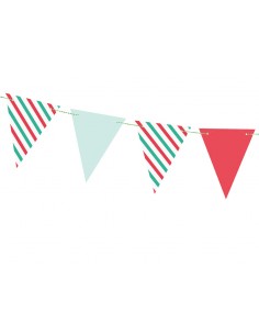 Girlianda PARTY DECO Bunting Merry Xmas 1.3 m popierinė - 1 2