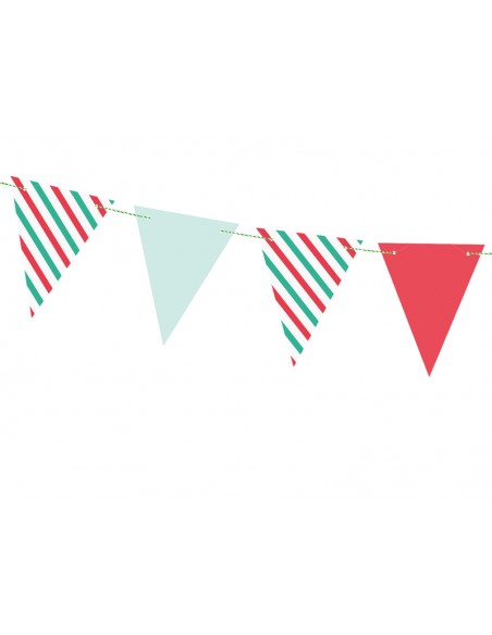 Girlianda PARTY DECO Bunting Merry Xmas 1.3 m popierinė - 2