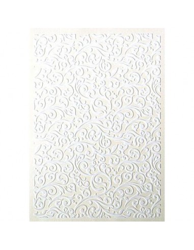 Dekoratyvinis popierius Galeria Papieru Flock White A4 220 gsm velvetinis baltos spalvos - 1