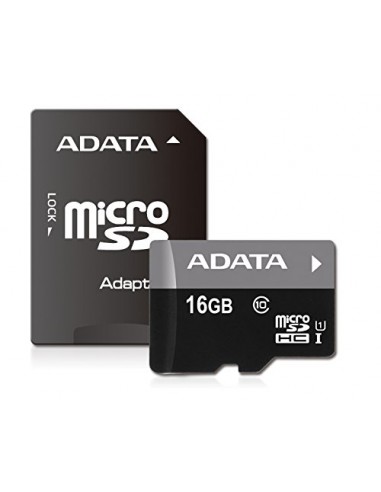 Atminties kortelė A-DATA Premier microSDHC 16GB Class 10 su adapteriu - 1