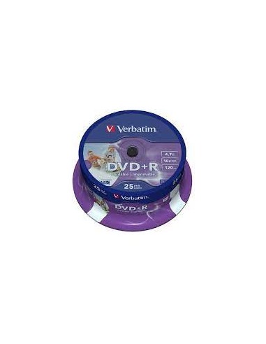 Diskas Verbatim AZO DVD+R 16x 120min 4.7GB spausdinimui - 1
