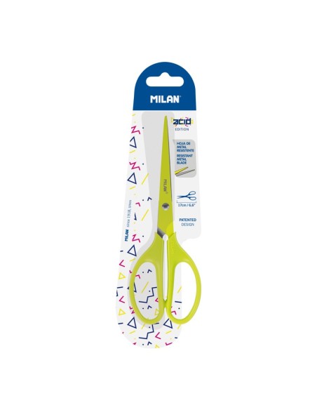 Žirklės MILAN Acid 17 cm geltonos