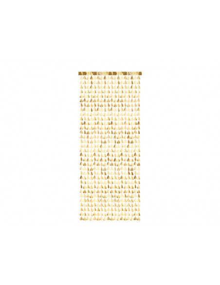 Dekoracija - fonas PARTY DECO kalėdinės eglutės 100 x 245 cm aukso spalvos