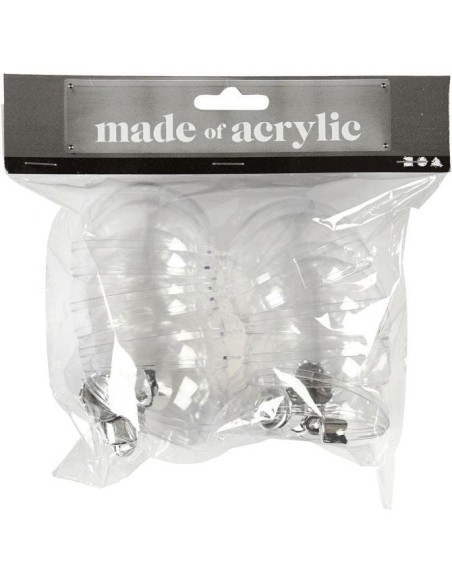 Plastikinis burbulas CREATIV COMPANY dekoravimui dviejių dalių 50 mm skaidrus 10 vnt.