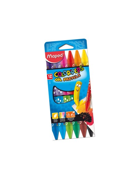 Aliejinės pastelės MAPED ColorPeps 12 spalvų
