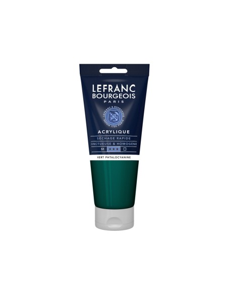 Akriliniai dažai LEFRANC BOURGEOIS Fine 598 Phthalocyanine Green 200 ml.