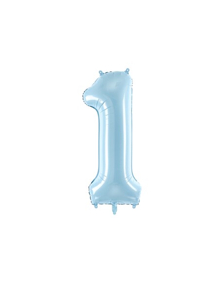 Balionas PARTY DECO 86 cm folinis skaičius 1 šviesiai mėlynas