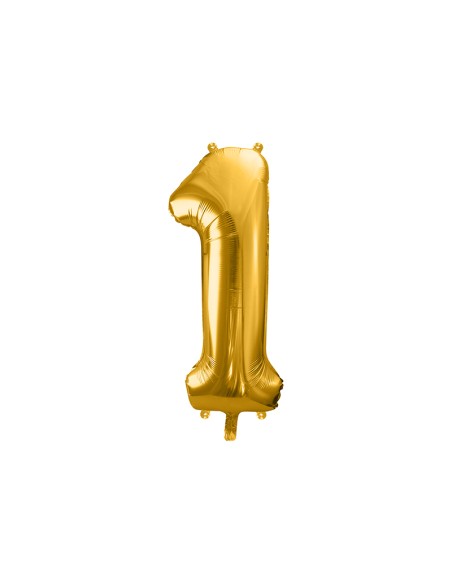 Balionas PARTY DECO 86 cm folinis skaičius 1 auksinis